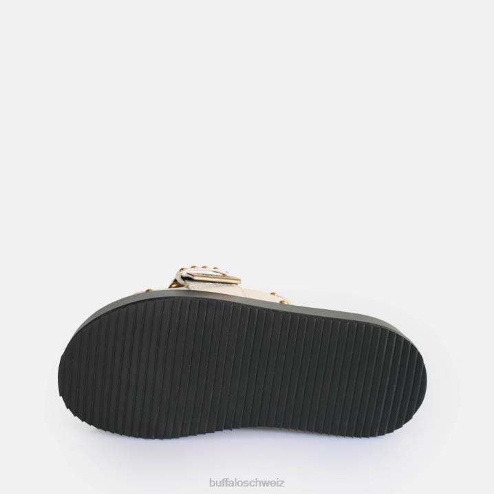 Buffalo Noa Rock Slide Plateausandalen vegan 846Z157 Creme|Folien