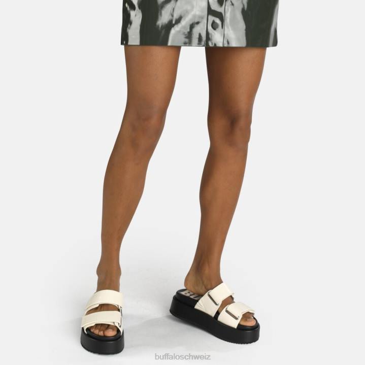 Buffalo Noa Scandi vegane Sandale 846Z921 Schwarz|Folien