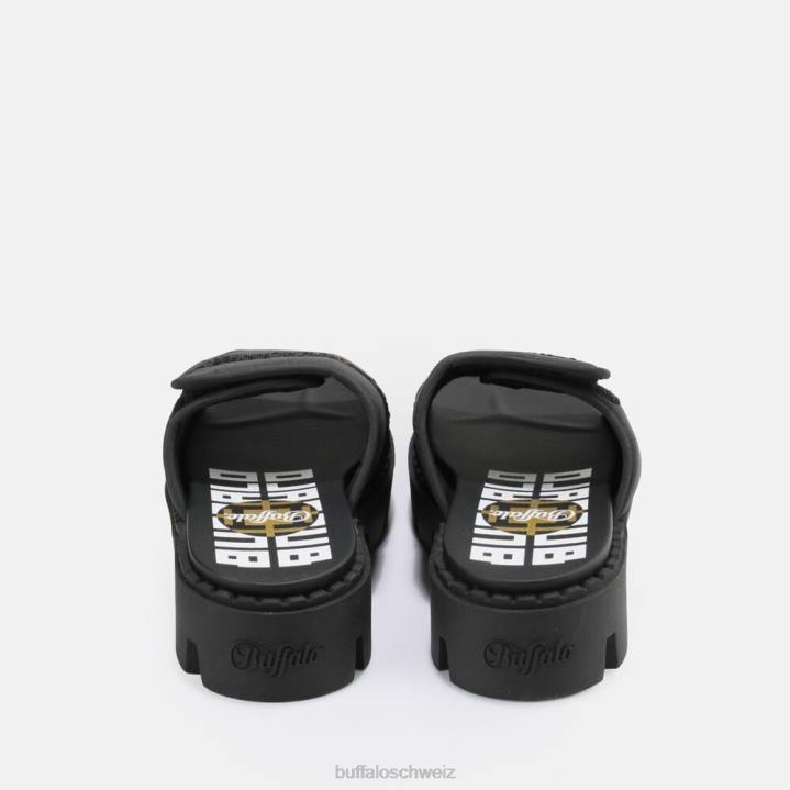 Buffalo Raven Tec-SLD Sandale vegan 846Z729 Schwarz|Folien