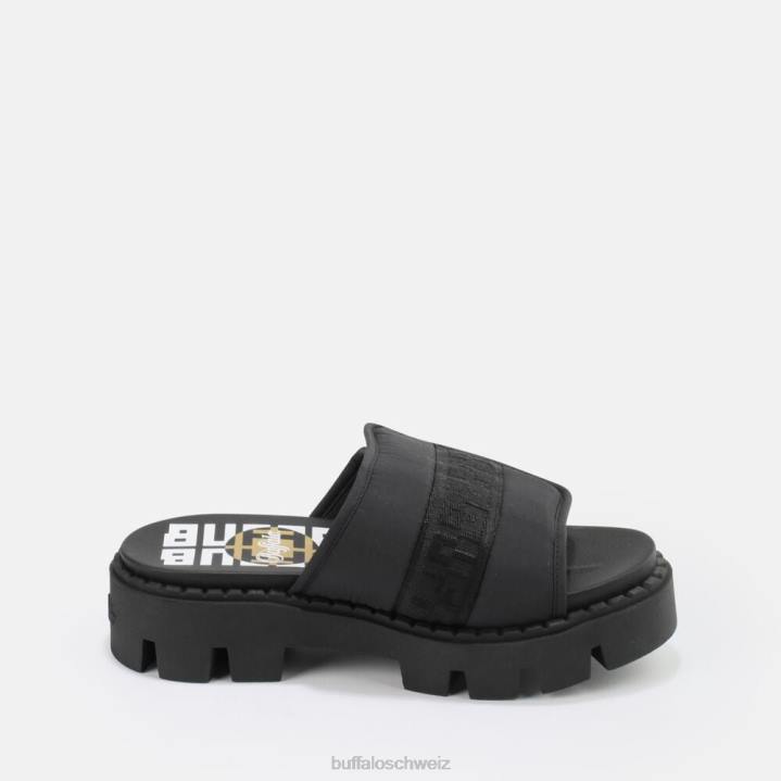 Buffalo Raven Tec-SLD Sandale vegan 846Z729 Schwarz|Folien