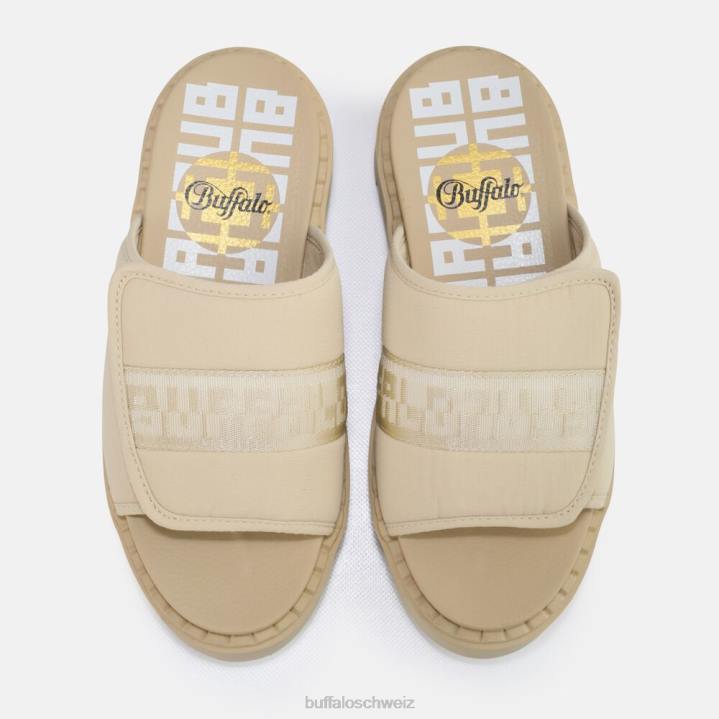 Buffalo Raven Tec-SLD Sandale vegan 846Z769 Beige|Folien