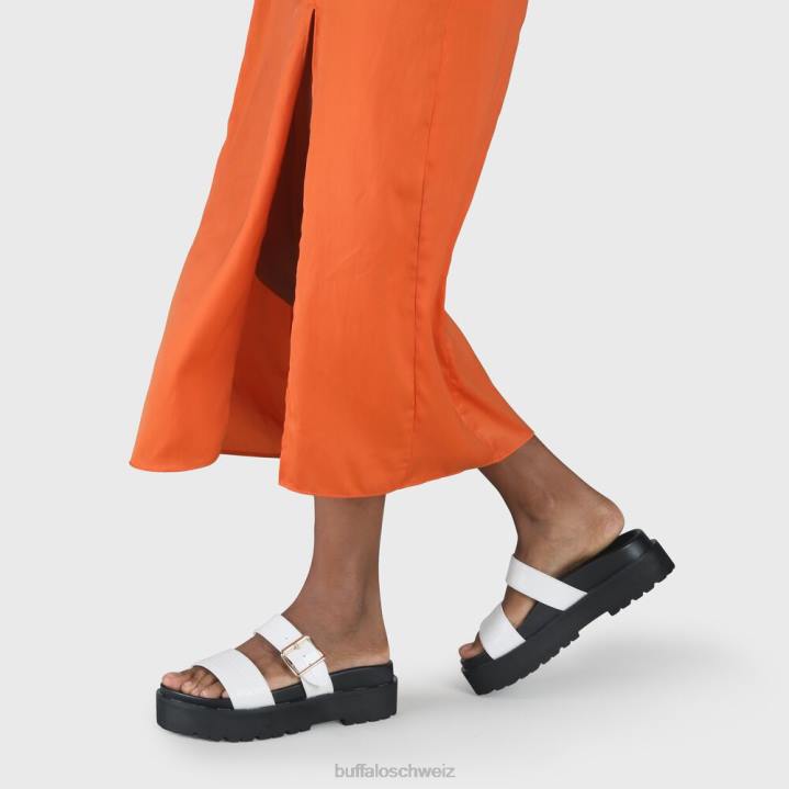 Buffalo Raya vegane Sandalen 846Z577 Weiss|Folien