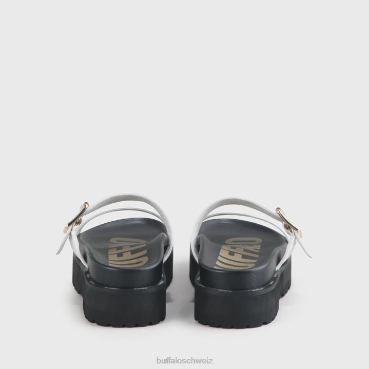 Buffalo Raya vegane Sandalen 846Z577 Weiss|Folien