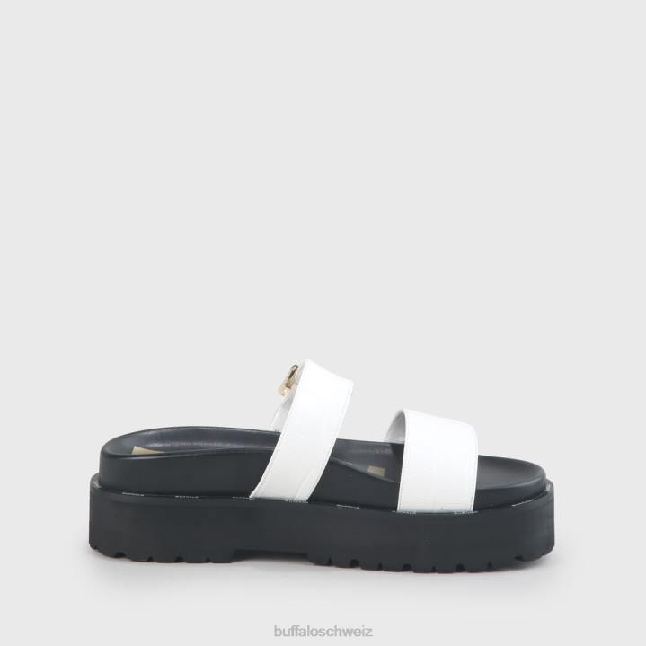 Buffalo Raya vegane Sandalen 846Z577 Weiss|Folien