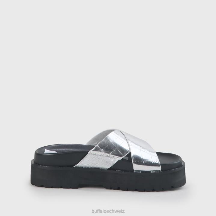 Buffalo Raya vegane Sandalen 846Z781 Silber|Folien