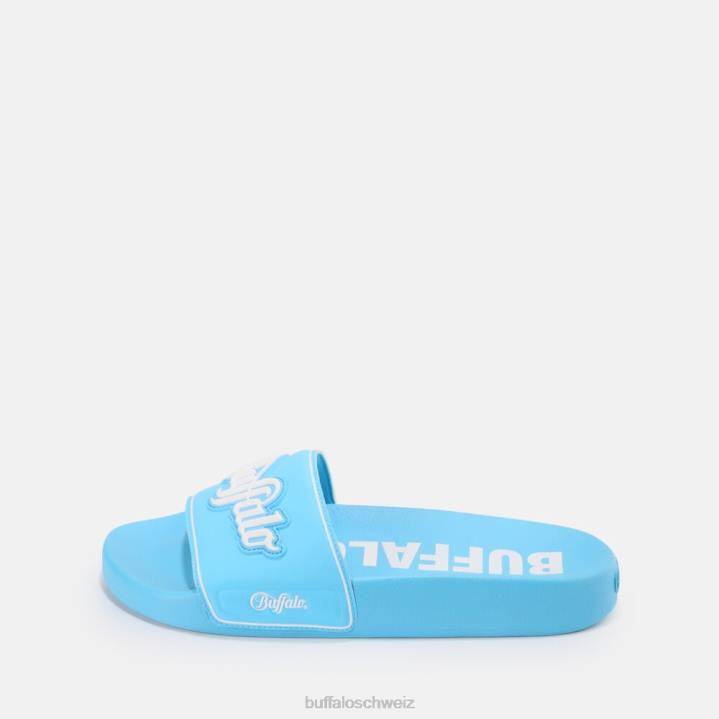 Buffalo Rees flache Sandale vegan 846Z910 Baby blau|Folien