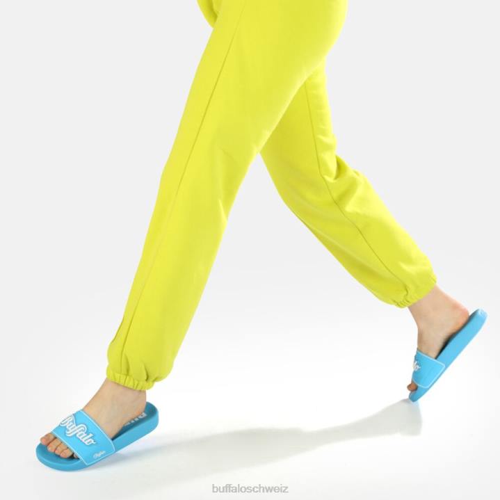 Buffalo Rees flache Sandale vegan 846Z910 Baby blau|Folien