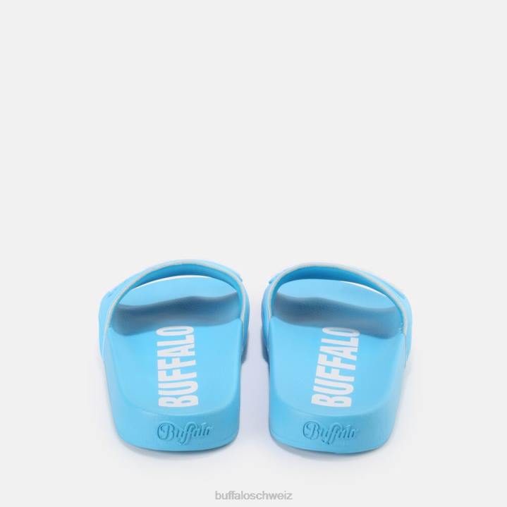 Buffalo Rees flache Sandale vegan 846Z910 Baby blau|Folien