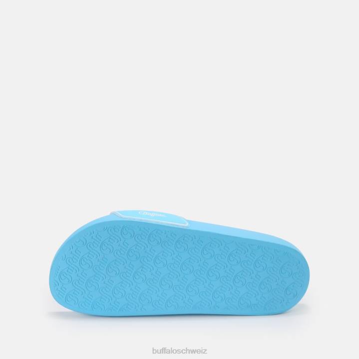 Buffalo Rees flache Sandale vegan 846Z910 Baby blau|Folien