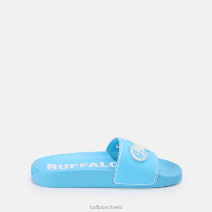 Buffalo Rees flache Sandale vegan 846Z910 Baby blau|Folien