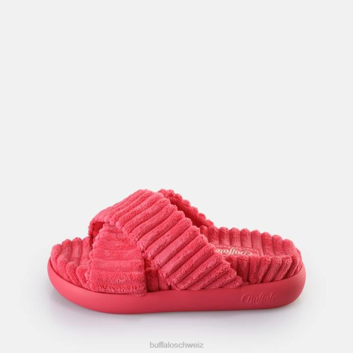 Buffalo Rey Cross-Plateau-Slide vegan 846Z162 heißes Rosa|Folien