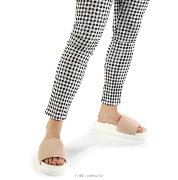 Buffalo Rey Plateausandale aus veganem Nubuk 846Z844 Rose|Folien