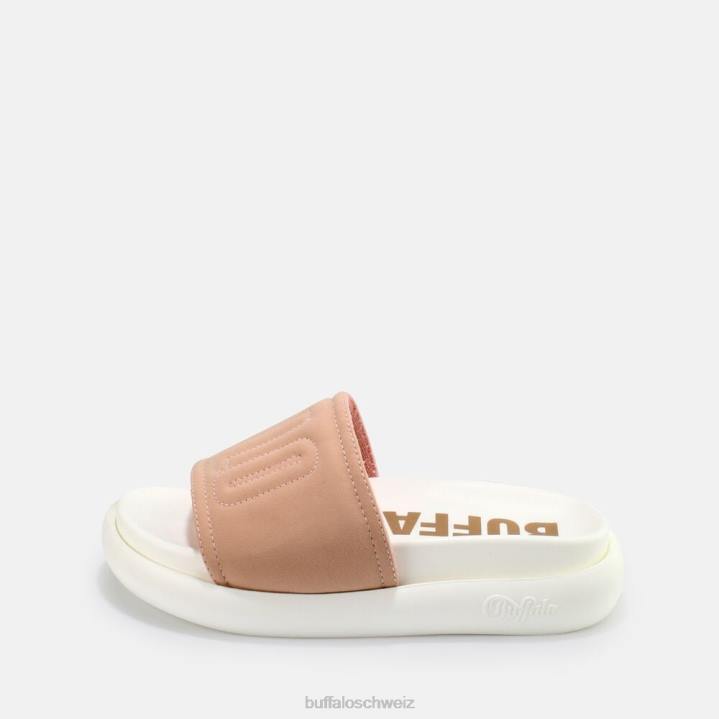 Buffalo Rey Plateausandale aus veganem Nubuk 846Z844 Rose|Folien