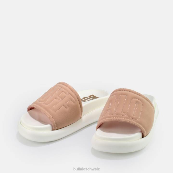 Buffalo Rey Plateausandale aus veganem Nubuk 846Z844 Rose|Folien