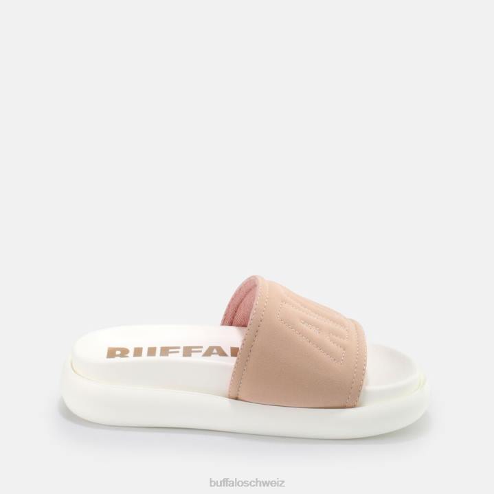 Buffalo Rey Plateausandale aus veganem Nubuk 846Z844 Rose|Folien