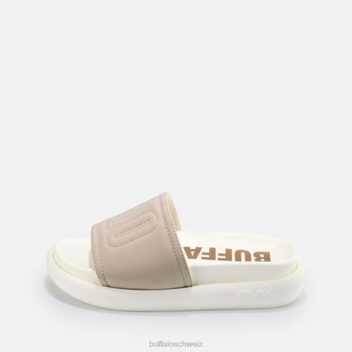 Buffalo Rey Plateausandale aus veganem Nubuk 846Z908 grau|Folien