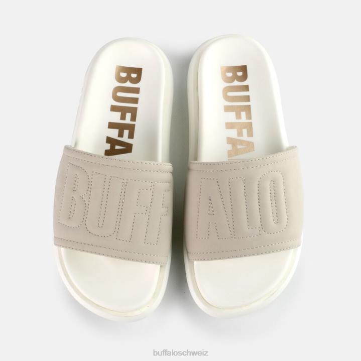 Buffalo Rey Plateausandale aus veganem Nubuk 846Z908 grau|Folien