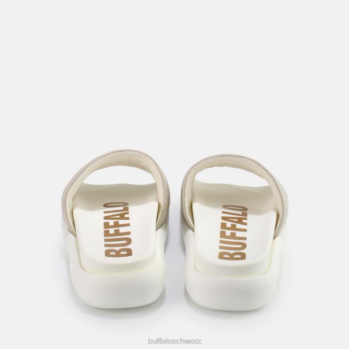 Buffalo Rey Plateausandale aus veganem Nubuk 846Z908 grau|Folien