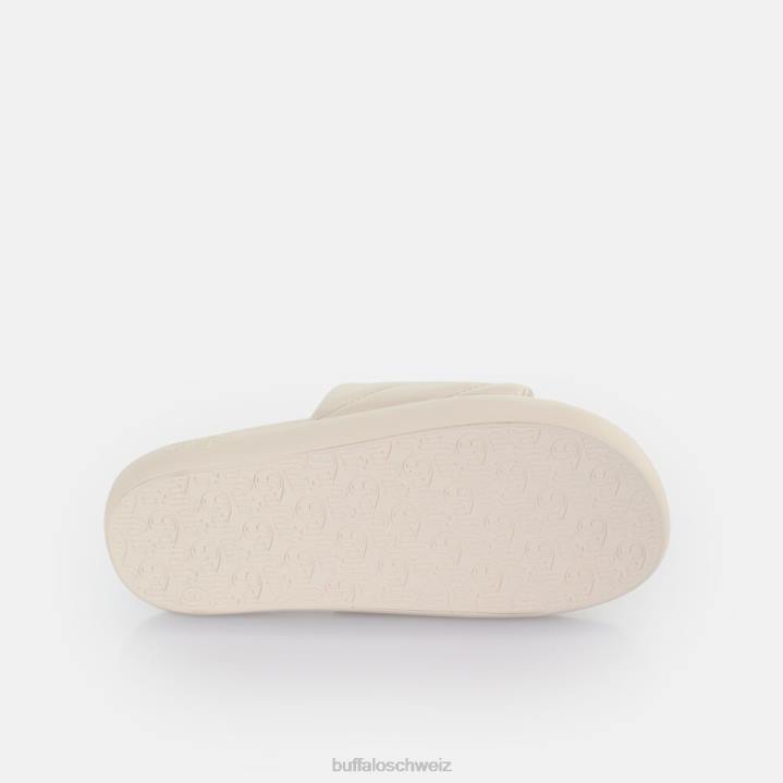 Buffalo Rey Quilt 2 Plateau-Slide vegan 846Z461 Creme|Folien