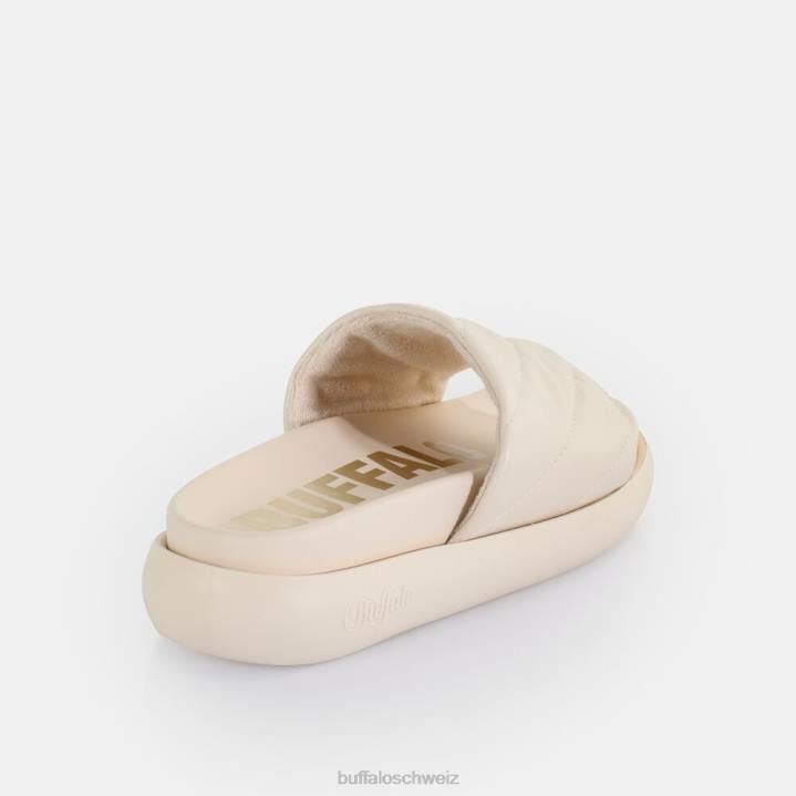 Buffalo Rey Quilt 2 Plateau-Slide vegan 846Z461 Creme|Folien