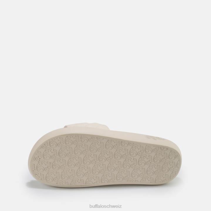 Buffalo Rey Quilt Slide vegan 846Z916 Creme|Folien