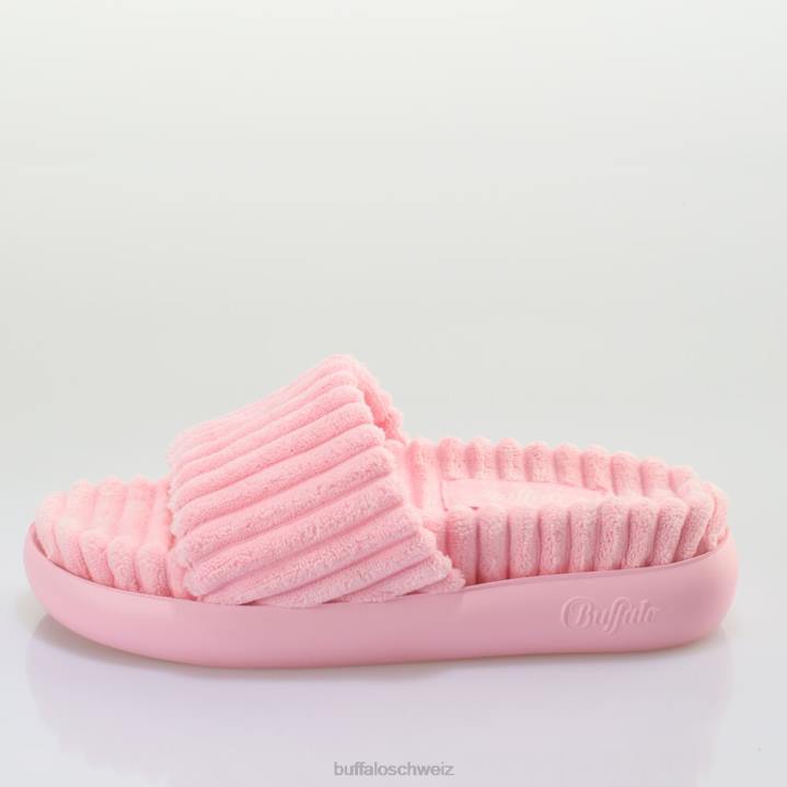 Buffalo Rey Slide Plateau-Slide vegan 846Z82 Rosa|Folien