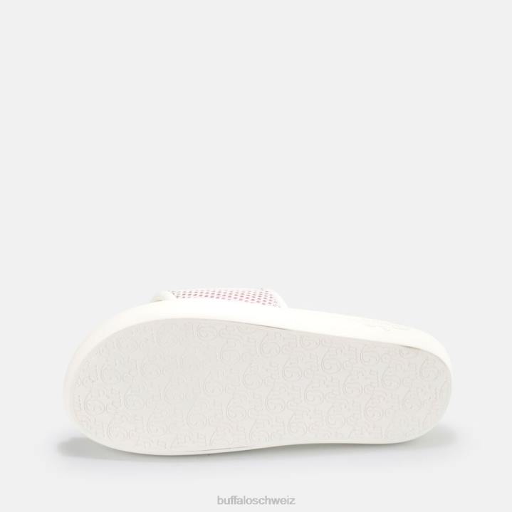 Buffalo Rey Slide vegan 846Z815 weiß/lila|Folien