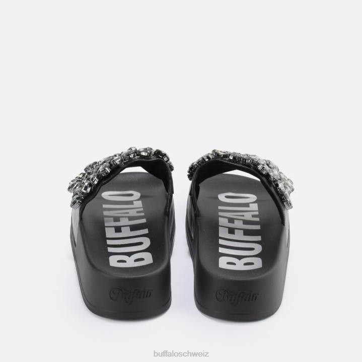 Buffalo Sky Diamond Plateau-Slide vegan 846Z109 Schwarz|Folien