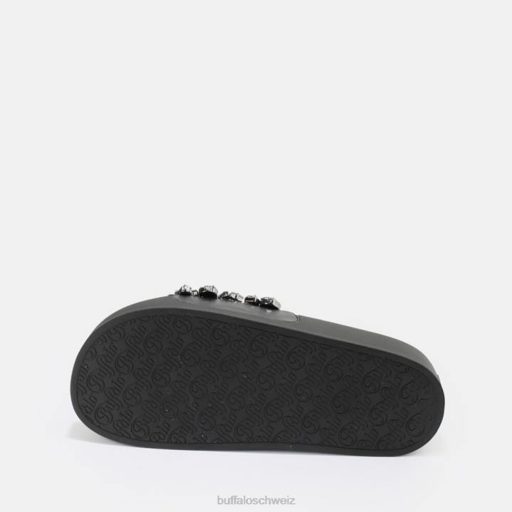 Buffalo Sky Diamond Plateau-Slide vegan 846Z109 Schwarz|Folien