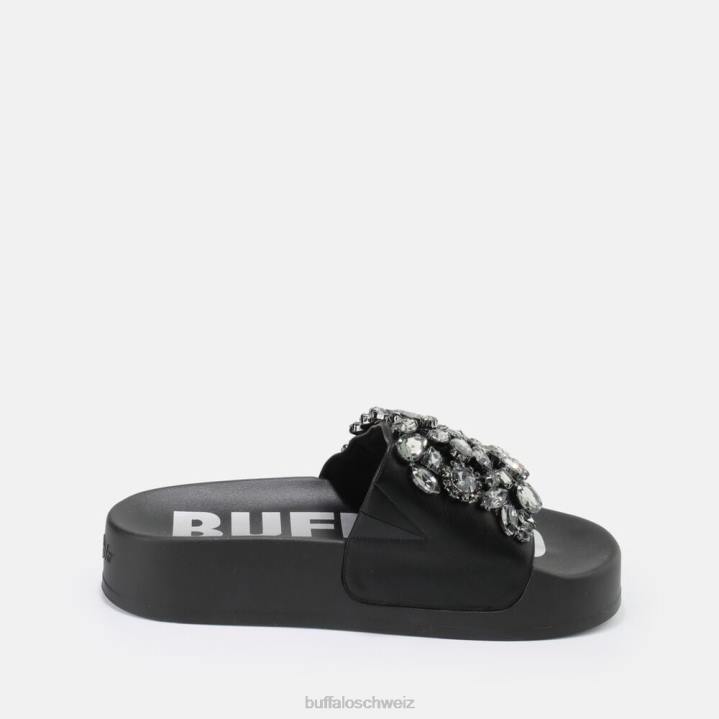 Buffalo Sky Diamond Plateau-Slide vegan 846Z109 Schwarz|Folien