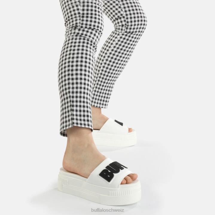 Buffalo gepaarte Sandale vegan 846Z856 Weiss|Folien
