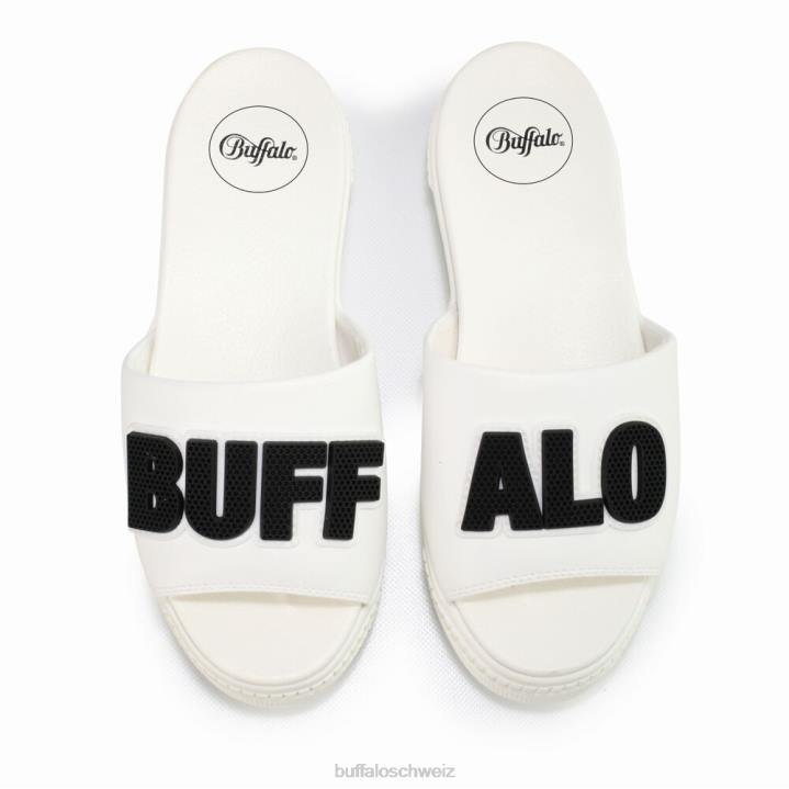 Buffalo gepaarte Sandale vegan 846Z856 Weiss|Folien