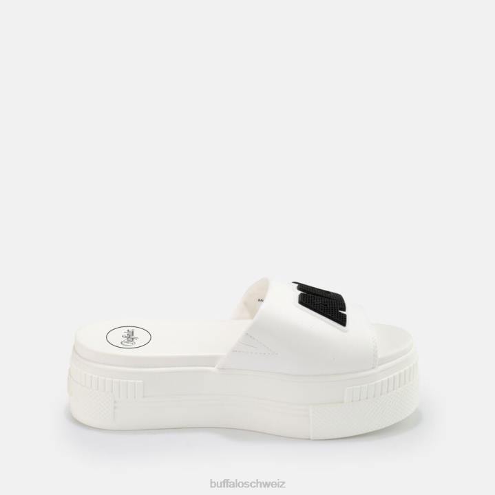 Buffalo gepaarte Sandale vegan 846Z856 Weiss|Folien