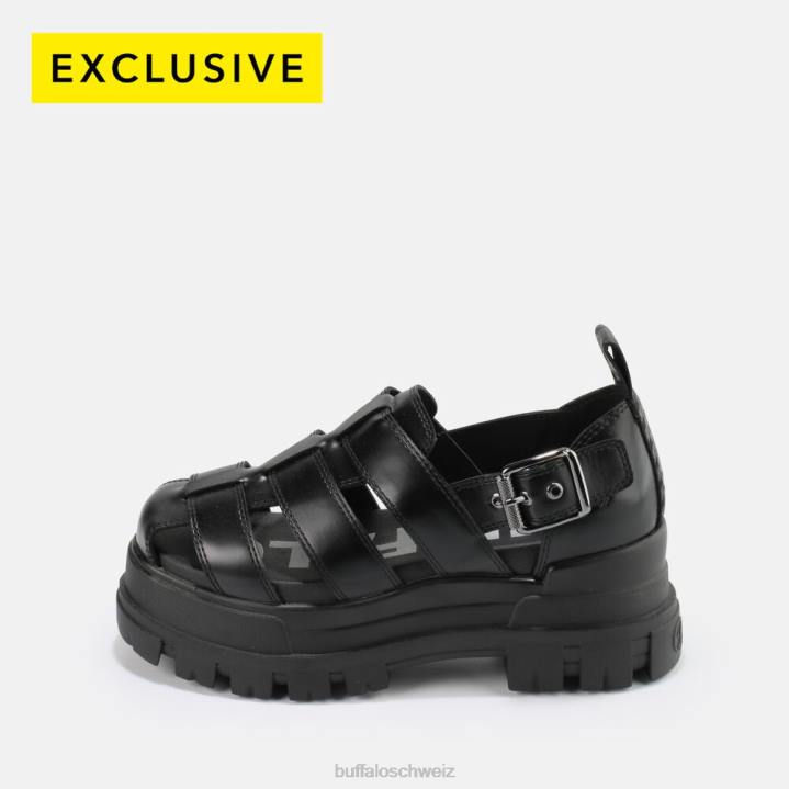Buffalo Aspha FSH Sandale vegan 846Z547 Schwarz|Sandalen