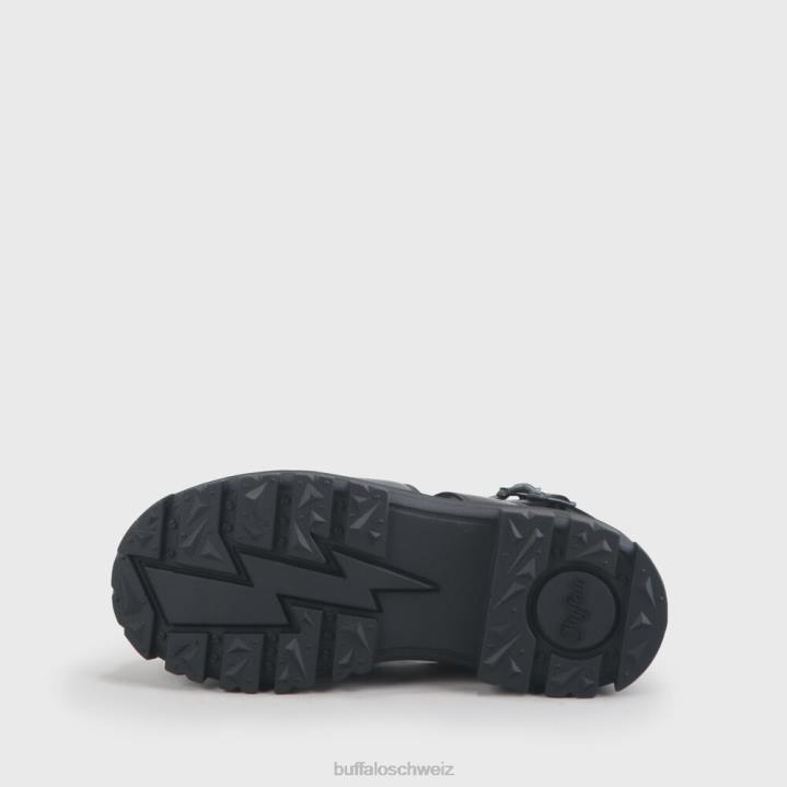 Buffalo Aspha GLD Plateausandale vegan 846Z130 Schwarz|Sandalen