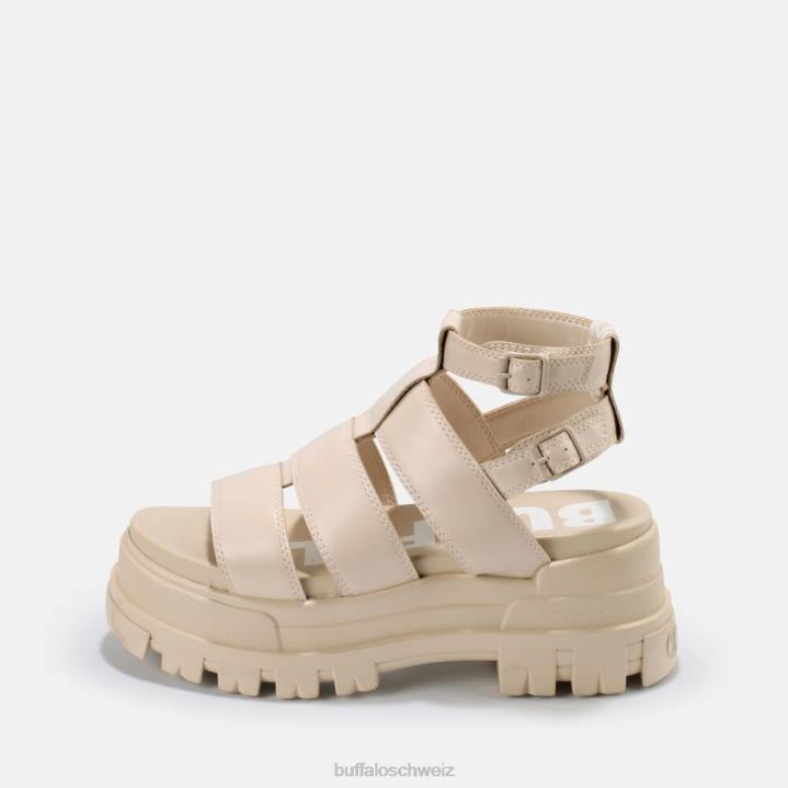 Buffalo Aspha GLD Plateausandale vegan 846Z561 Creme|Sandalen