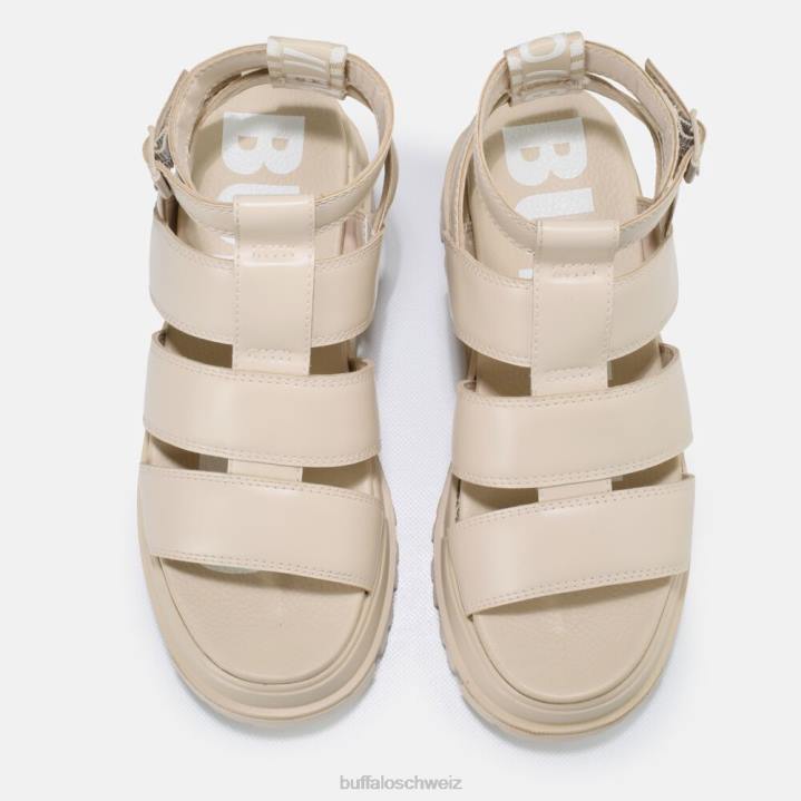 Buffalo Aspha GLD Plateausandale vegan 846Z561 Creme|Sandalen