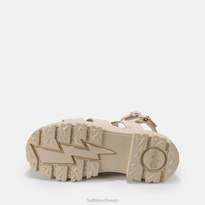 Buffalo Aspha GLD Plateausandale vegan 846Z561 Creme|Sandalen