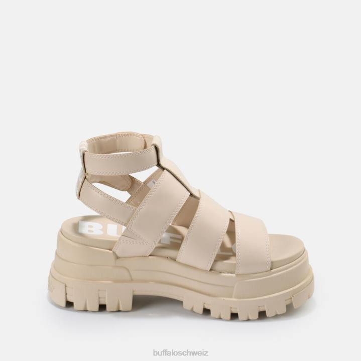 Buffalo Aspha GLD Plateausandale vegan 846Z561 Creme|Sandalen
