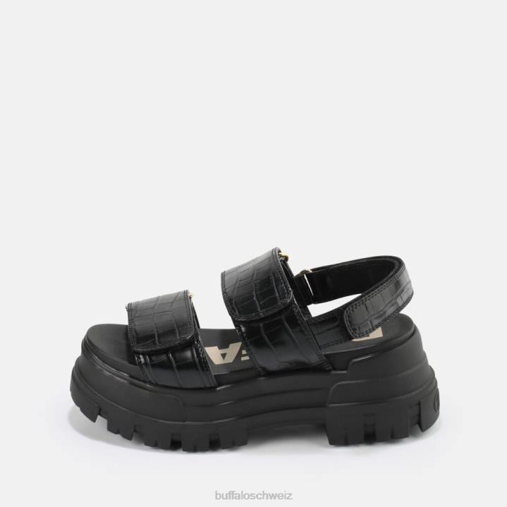 Buffalo Aspha SND Plateausandale vegan 846Z13 Schwarz|Sandalen