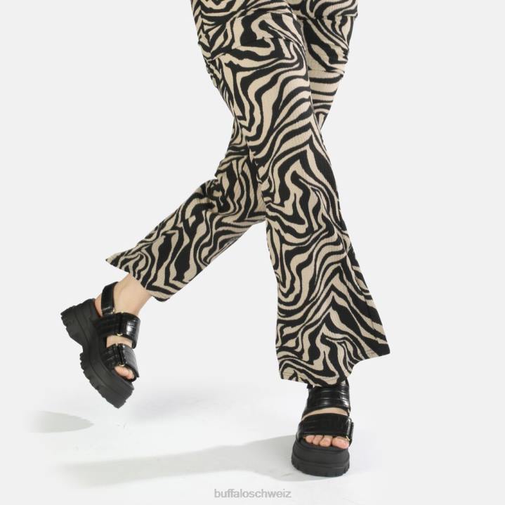 Buffalo Aspha SND Plateausandale vegan 846Z13 Schwarz|Sandalen