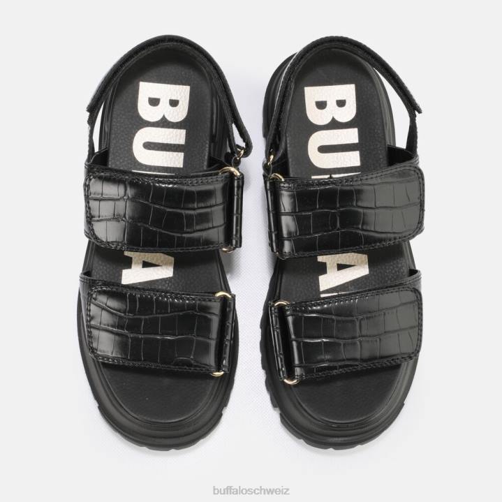 Buffalo Aspha SND Plateausandale vegan 846Z13 Schwarz|Sandalen
