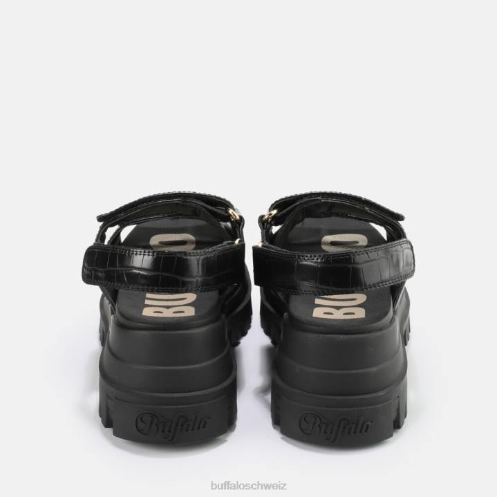 Buffalo Aspha SND Plateausandale vegan 846Z13 Schwarz|Sandalen