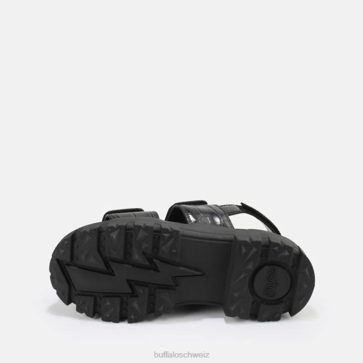 Buffalo Aspha SND Plateausandale vegan 846Z13 Schwarz|Sandalen