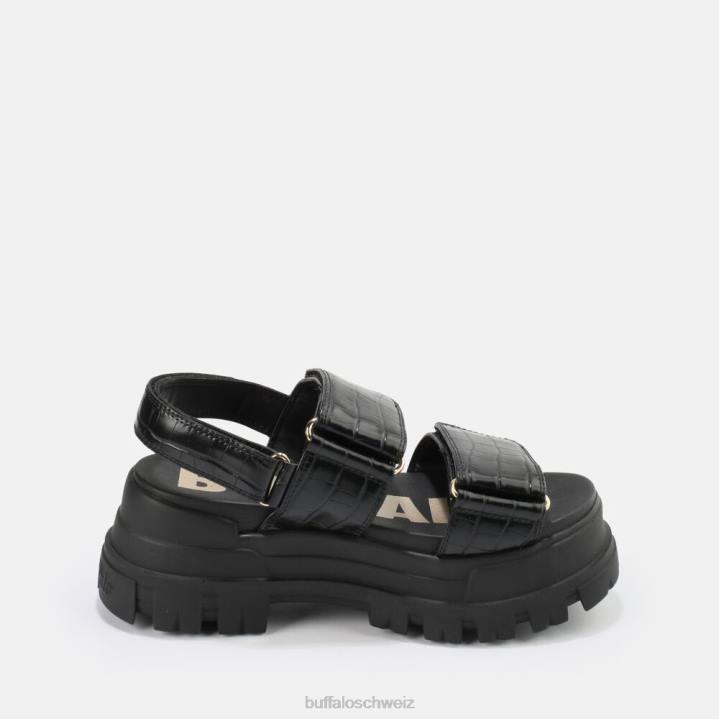 Buffalo Aspha SND Plateausandale vegan 846Z13 Schwarz|Sandalen