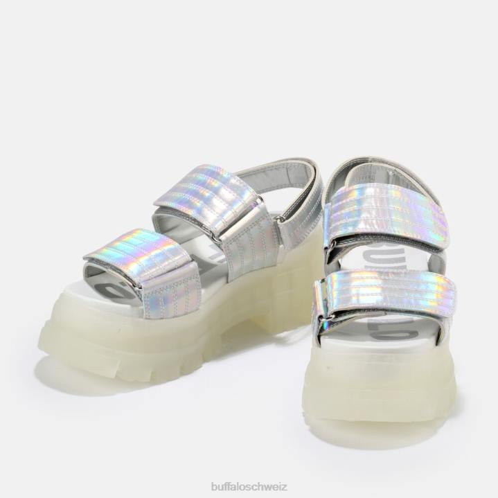 Buffalo Aspha SND Plateausandale vegan 846Z919 Silber|Sandalen