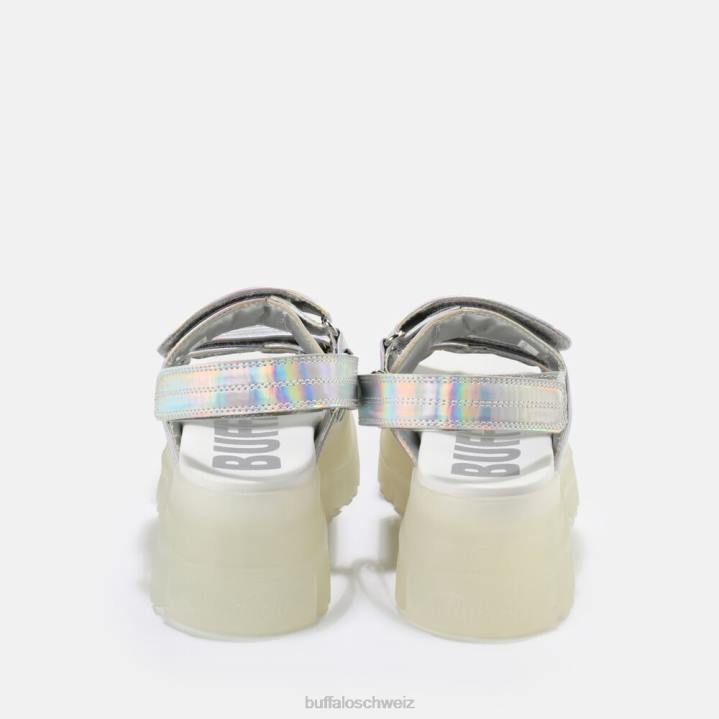 Buffalo Aspha SND Plateausandale vegan 846Z919 Silber|Sandalen
