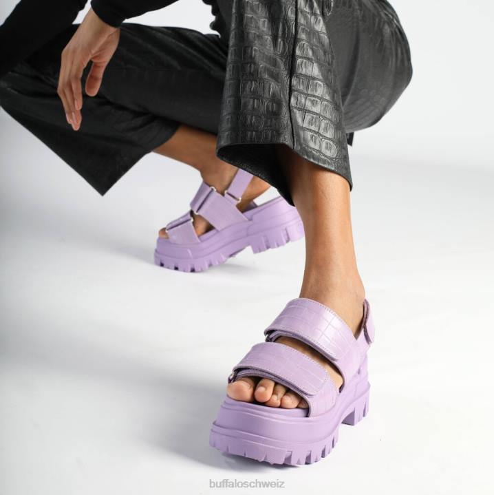 Buffalo Aspha Snd Plateausandalen vegan 846Z15 Lavendel|Sandalen