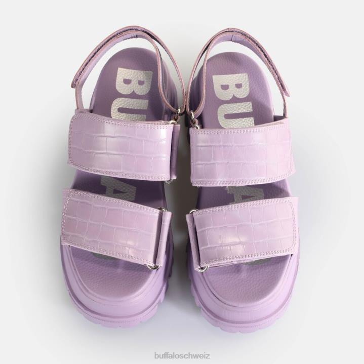 Buffalo Aspha Snd Plateausandalen vegan 846Z15 Lavendel|Sandalen