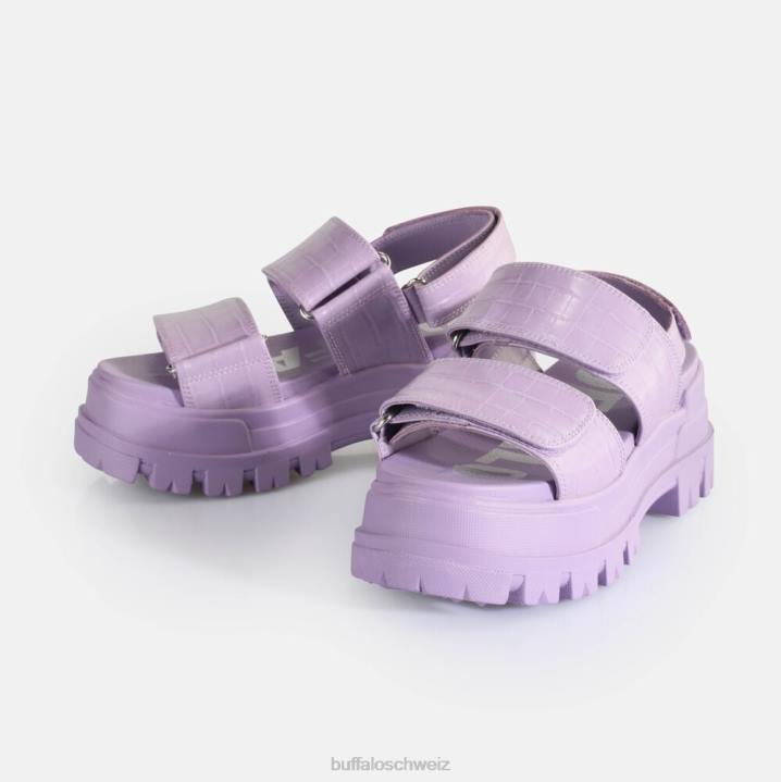 Buffalo Aspha Snd Plateausandalen vegan 846Z15 Lavendel|Sandalen